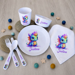 Set repas enfant personnalisé dragon| Ketali