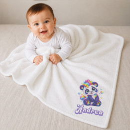 Plaid personnalisé bébé animaux arc-en-ciel | Ketali