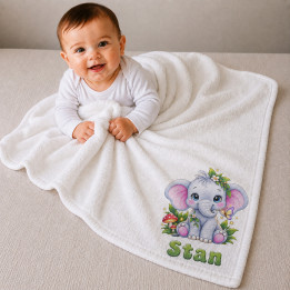 Plaid personnalisé bébé Eléphant | Ketali