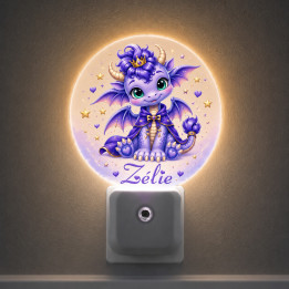 Veilleuse murale personnalisée bébé enfant dragon | Ketali Création