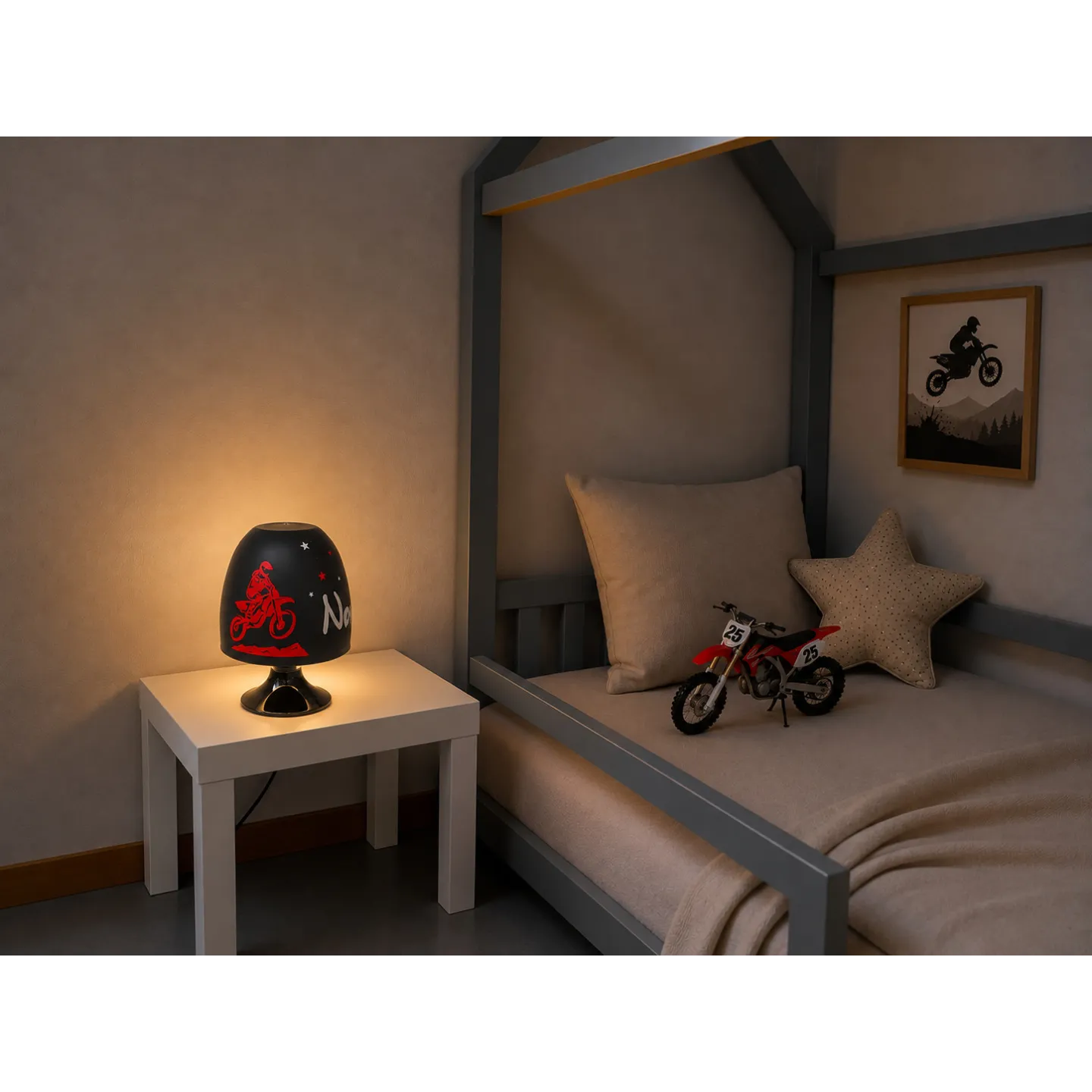 Lampe personnalisée motocross | Ketali