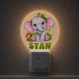 Veilleuse murale personnalisée bébé enfant éléphant | Ketali Création
