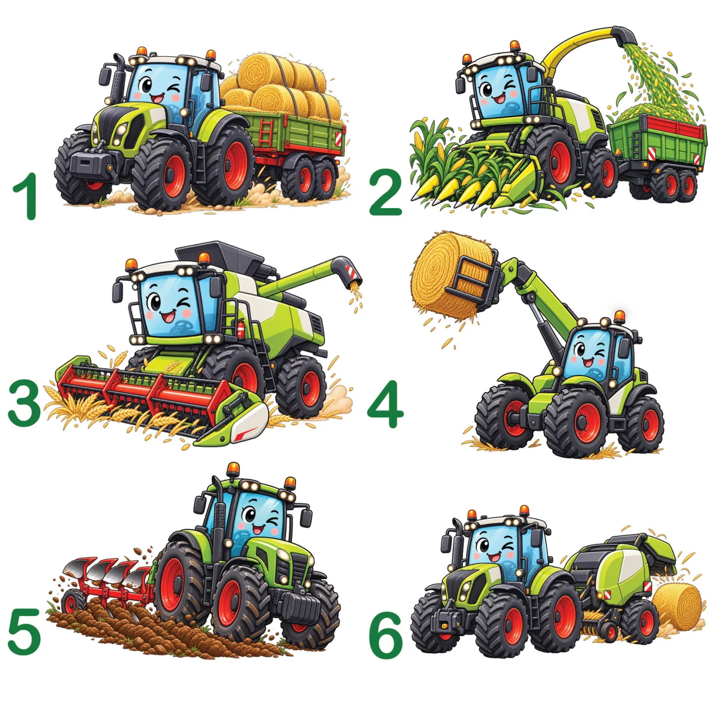 Set repas bébé personnalisé tracteur de la ferme | Ketali création