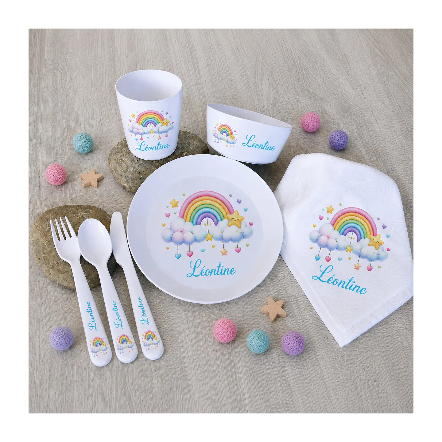 Set repas bébé personnalisé météo enchantée | Ketali création