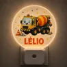 Veilleuse murale personnalisée bébé enfant petit chantier | Ketali Création