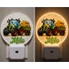 Veilleuse murale personnalisée bébé enfant tracteur de la ferme | Ketali Création