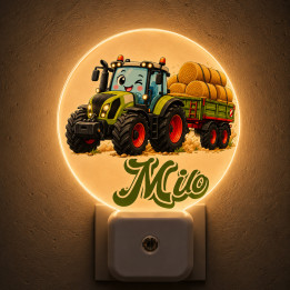 Veilleuse murale personnalisée bébé enfant tracteur de la ferme | Ketali Création