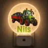 Veilleuse murale personnalisée bébé enfant tracteur de la vigne | Ketali Création