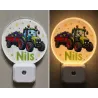 Veilleuse murale personnalisée bébé enfant tracteur de la vigne | Ketali Création
