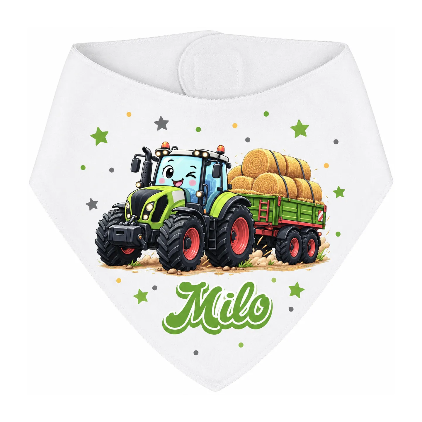 Bavoir bandana personnalisé tracteur de la ferme | Ketali