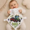 Doudou éléphant personnalisé tracteur viticole avec prénom | Ketali