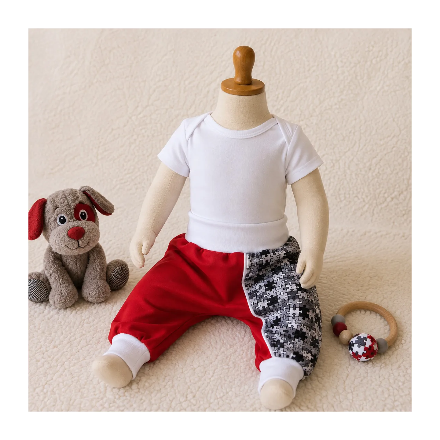 Sarouel évolutif bébé 6-18 mois puzzle | Ketali