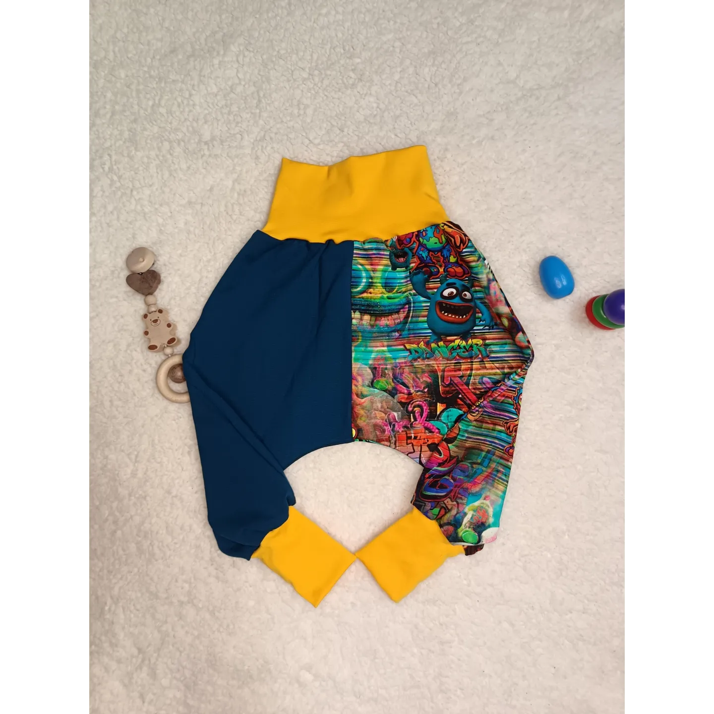 Sarouel évolutif bébé 6-18 mois monstres en bazar | Ketali