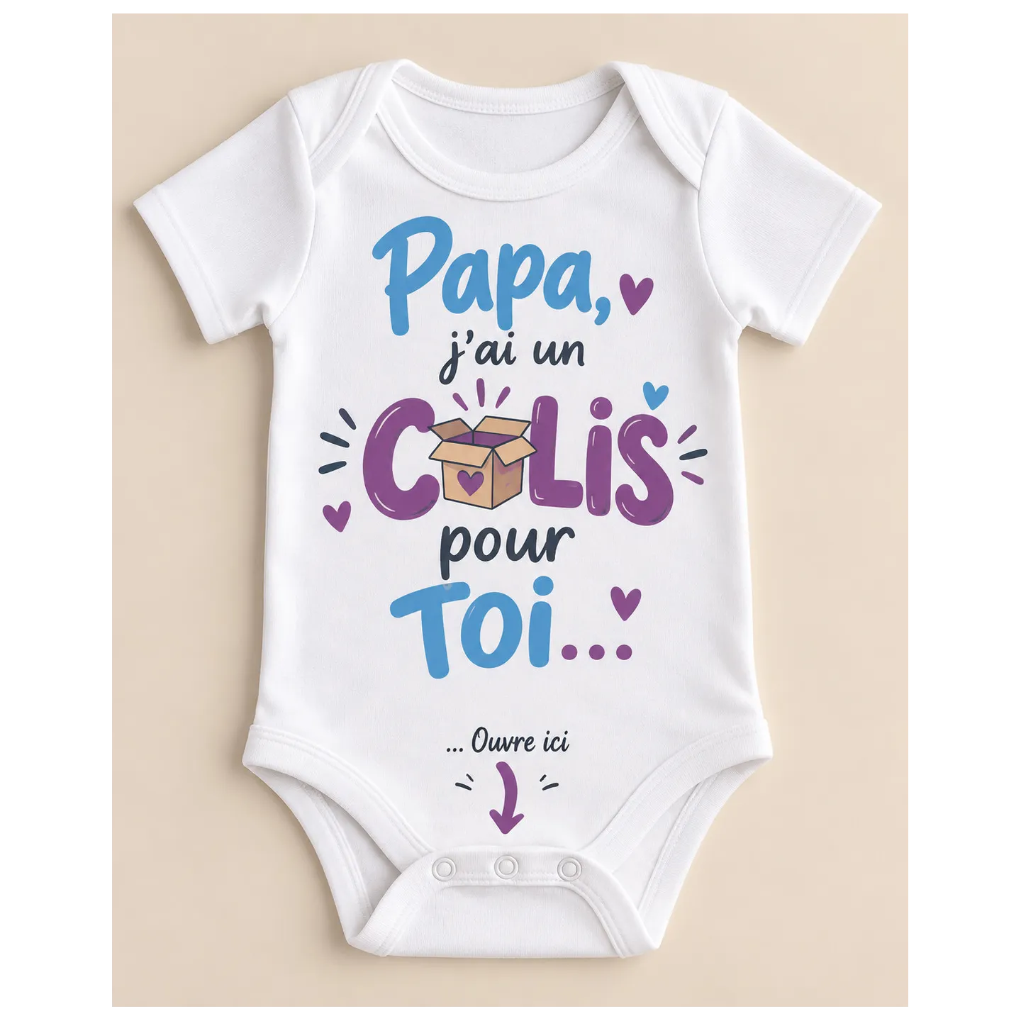 Body bébé Papa j'ai un colis pour toi | Ketali