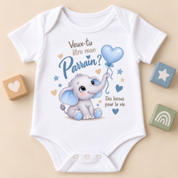 Body bébé demande Parrain personnalisé | Ketali