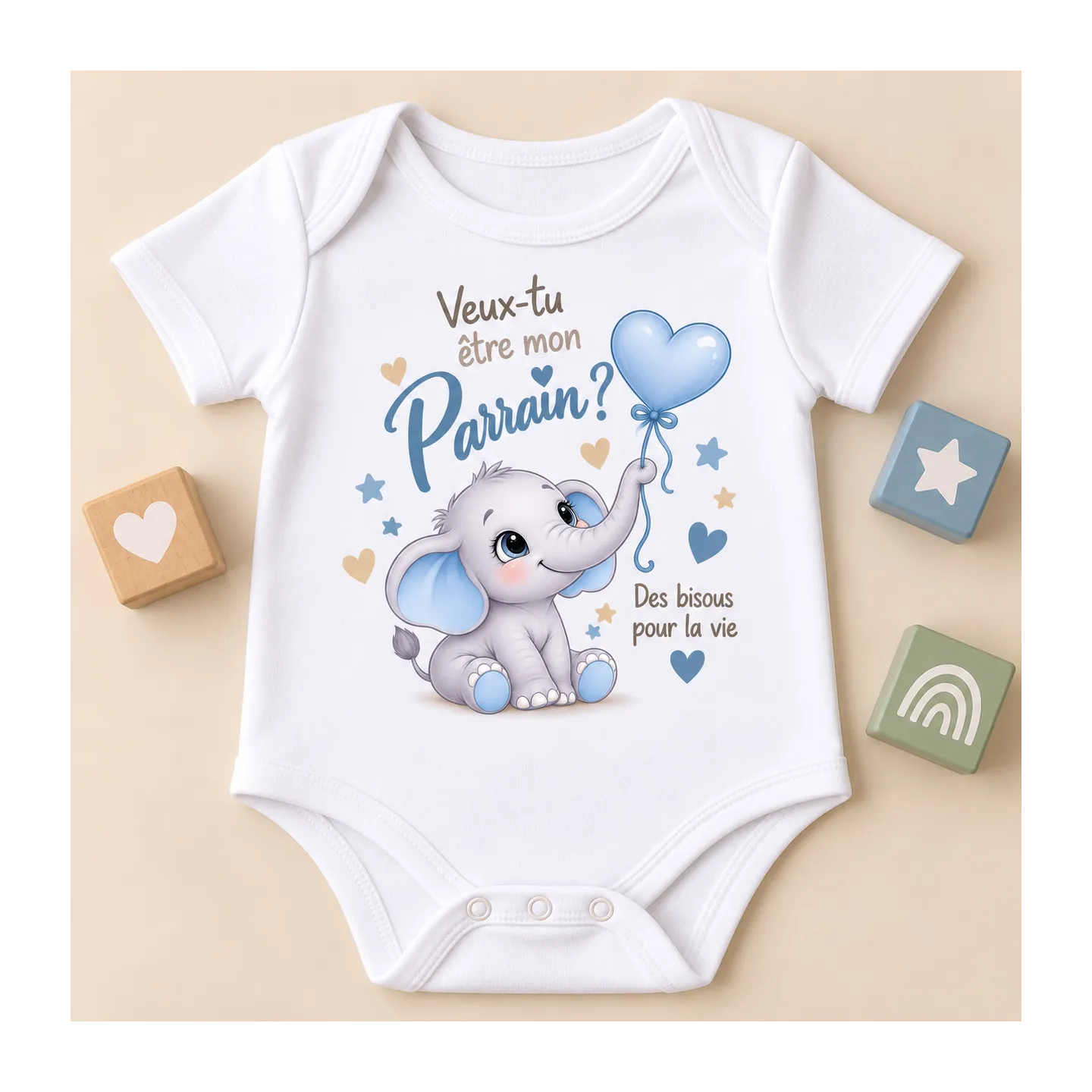 Body bébé demande Parrain personnalisé | Ketali