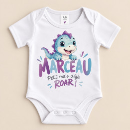 Body bébé personnalisé prénom dinosaure | Ketali